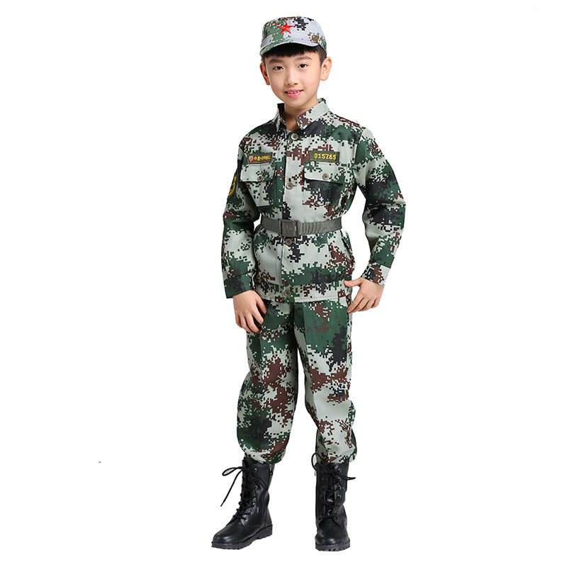 儿童迷彩服套装幼儿中小学生海陆空夏令营演出服男女孩军装 陆军b款
