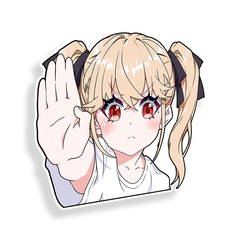 台鼎pinknoise"翠儿停止"汽车贴纸个性卡通车贴车外防水装饰电动车