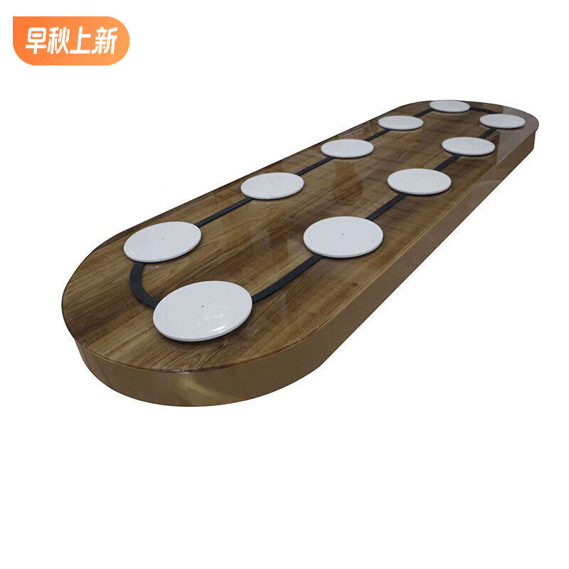 长桌转盘餐桌转盘电动 长方形餐桌聚会家用电动转盘长条桌传带置 1.