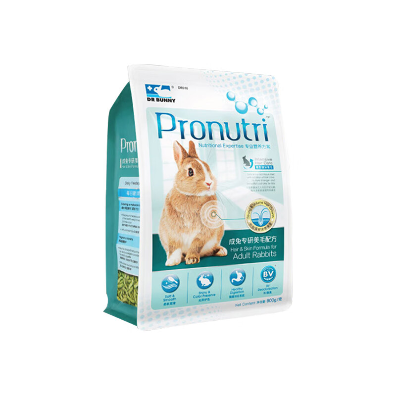 姬卉姬卉  dr bunnypronutri兔博士成兔粮美毛粮配方900g 兔子饲料