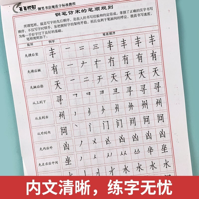 仿宋字帖 练字仿宋字宋体字帖大学生练字帖硬笔书法练字本钢笔临摹