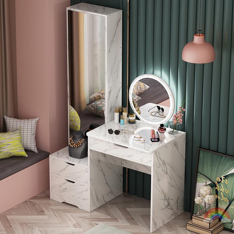 梳妆台衣柜一体连体组合柜子衣柜带梳妆台梳妆台全身镜一体储物小户型