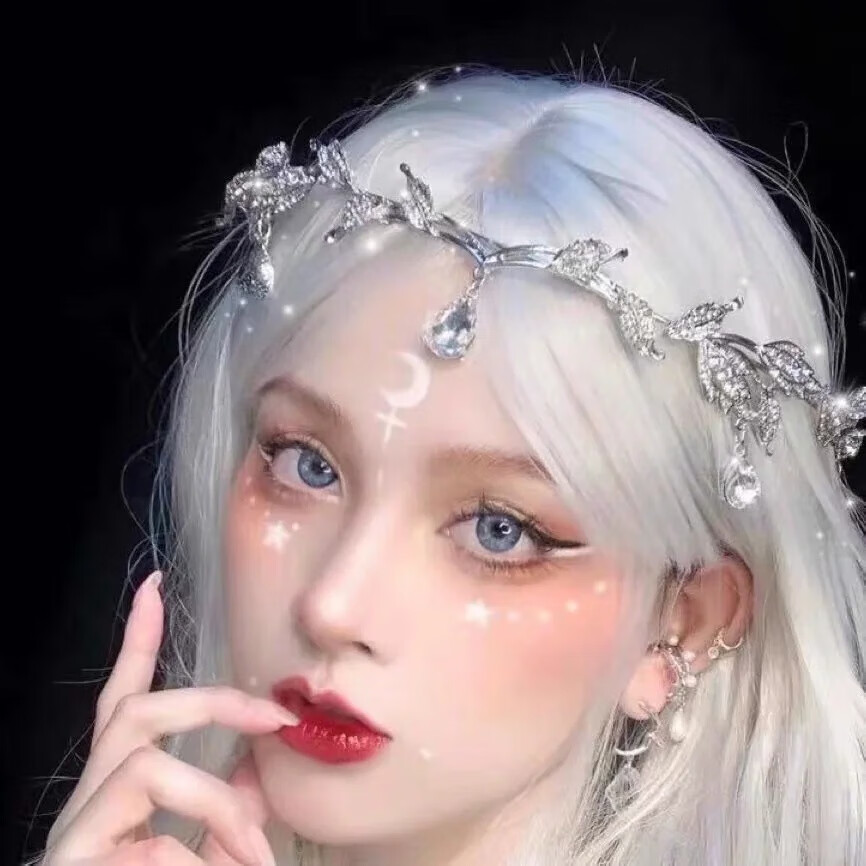 酷奇象baby同款超仙精灵额饰网红直播眉心坠新娘造型头饰生日写真饰