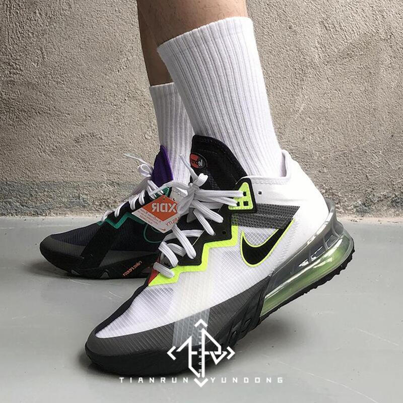 耐克 nike lebron 18 low 詹姆斯18代 黑白橙 鸳鸯 篮球鞋 cv7564-100