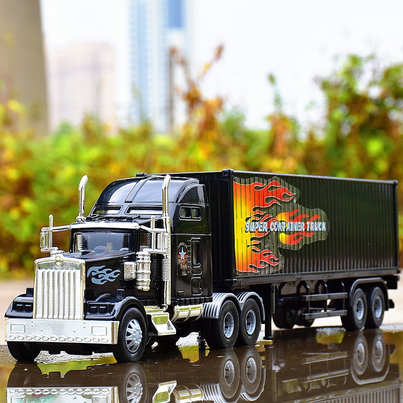 力利大号惯性工程大卡车模型集装箱运输美式货柜车32420颜色随机