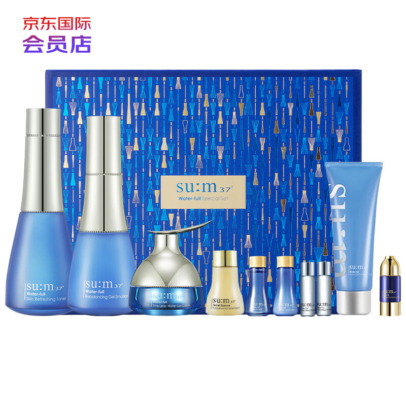 苏秘37°(su:m37°)呼吸惊喜水分水乳霜护肤品10件套盒套装427ml 进口