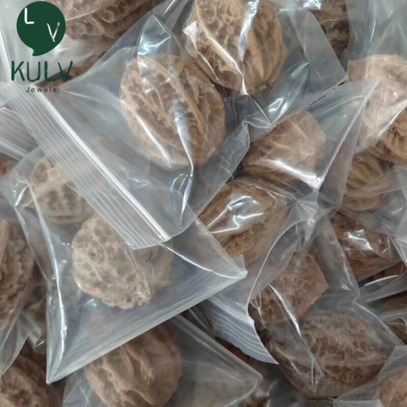 胖东来同款秋子核桃东北野生文玩麻粗筋半壁自然成熟落果上色代购 1对