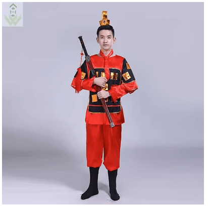 红色士兵套装 头巾 领巾 鞋套 110