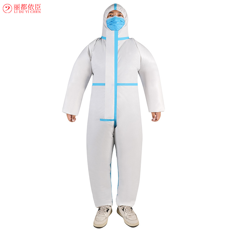 丽都依臣 一次性防护服带风扇降温神器连体全身隔离养殖场防尘工作服