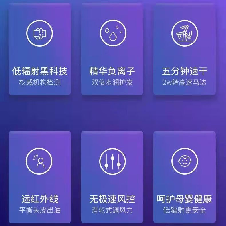 康夫（CONFU）电吹风负离子KF3127护发大功率家用发型师孕妇电吹风筒 康夫KF3127【风嘴+风罩】