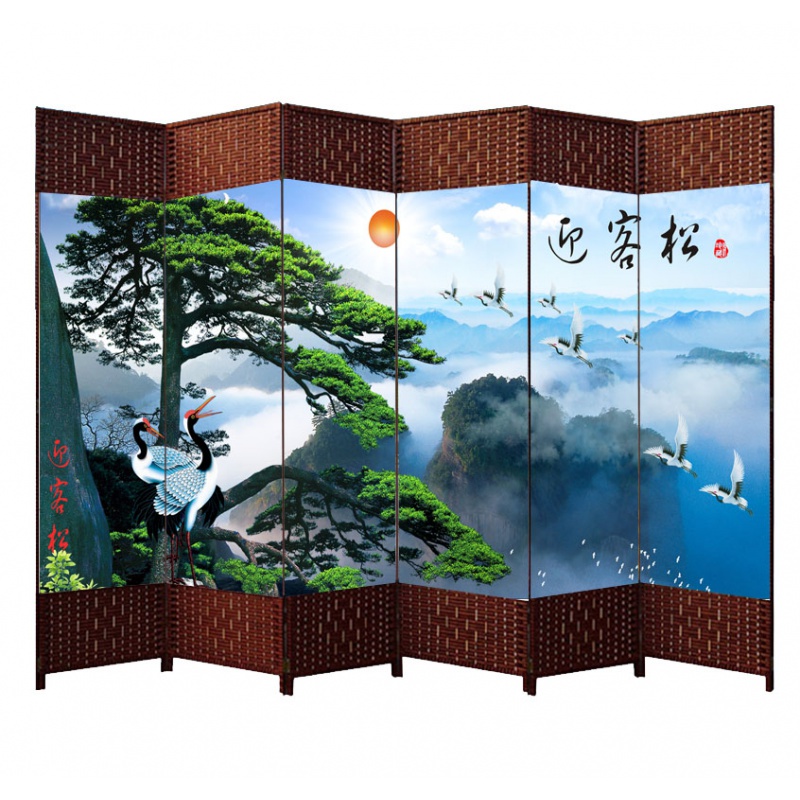 zrqf屏风隔断墙卧室客厅可移动折屏简约现代遮挡帘折叠平风玄关家用