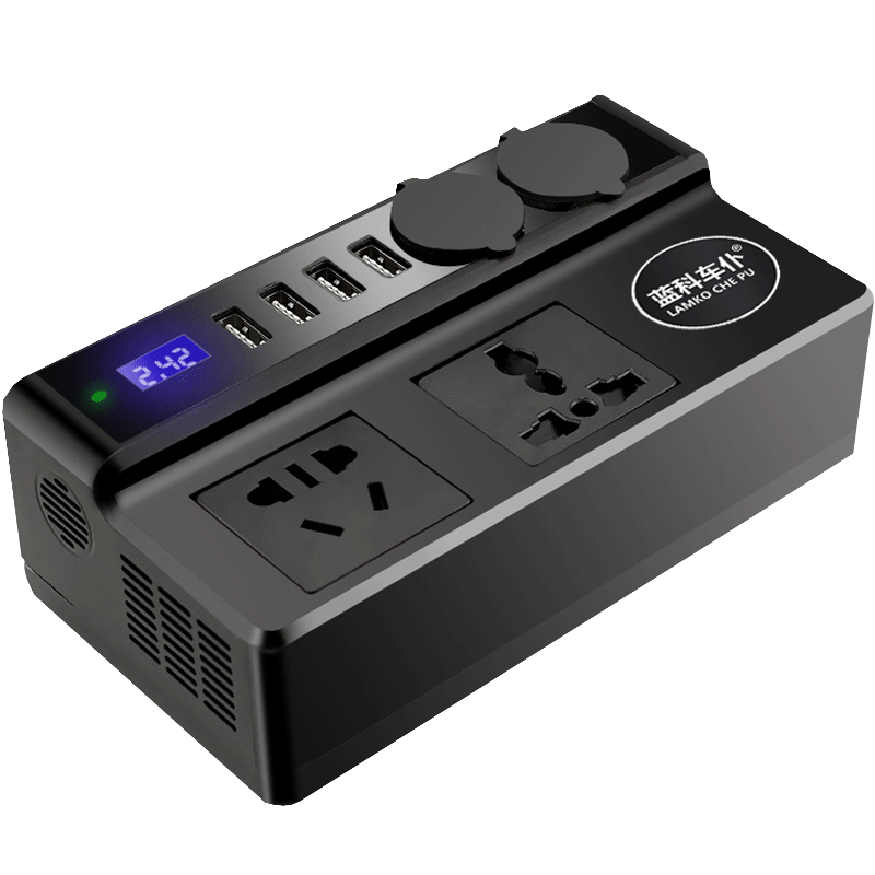 蓝科车仆（LamKo Che Pu）汽车逆变器12V/24V转220V升变压器多功能USB充电车载电源转换器 12V/24V转220V通用