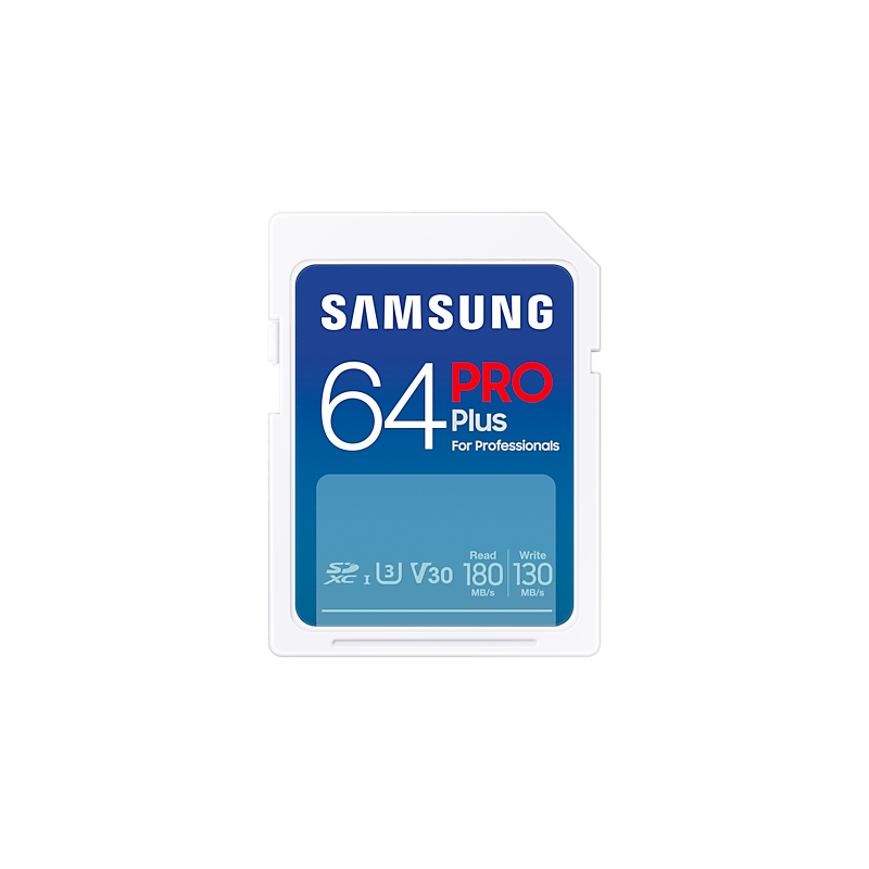 SAMSUNG 三星 Pro Plus MB-SD64K/CN 升级版 SD存储卡 64GB（UHS-I、V30、U3）