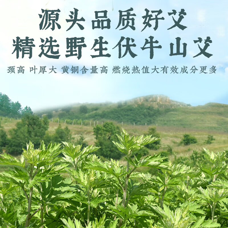 养品堂野生纯艾草艾条艾柱五年陈艾叶艾绒艾灸条家用熏房间南阳手工艾炙 艾柱1盒【54柱】+1盒【10支】