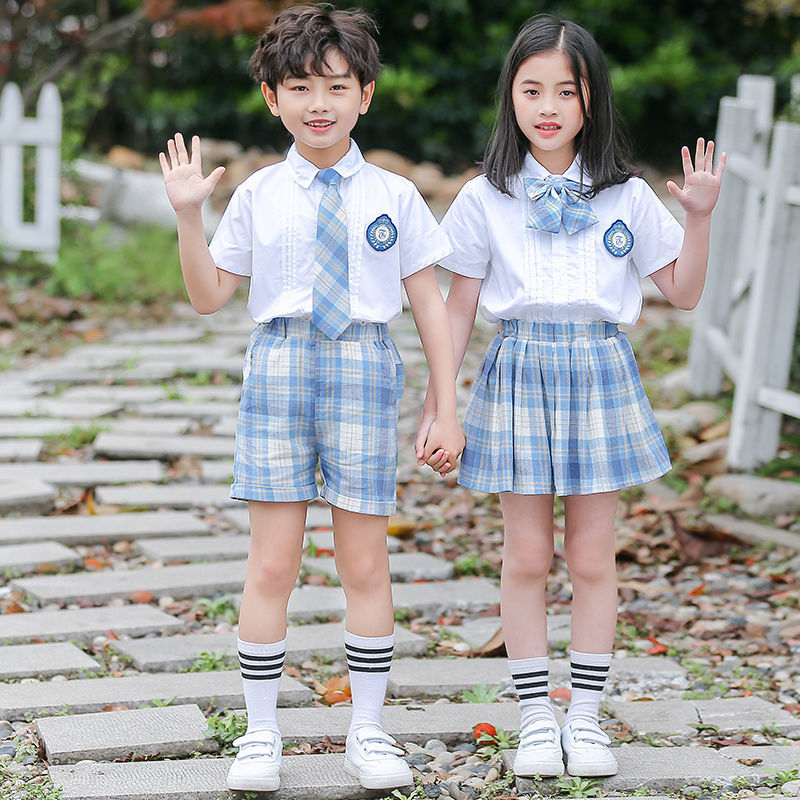 【特价】夏天jk女童套装小女孩子小朋友穿的小学生校服班服儿童毕业服
