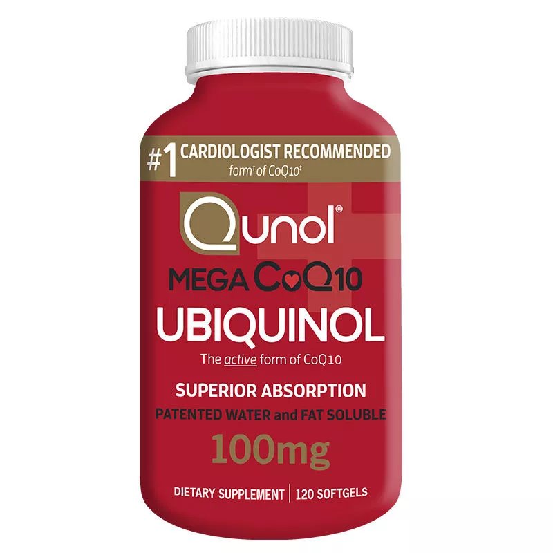 Qunnol泛醇还原型辅酶Q10软胶囊120粒 美国原装进口水溶性辅酶Q10 国内直发