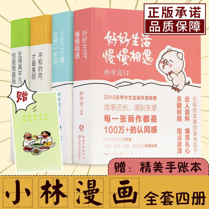 【多规格】小林漫画全集小林生活禅+人间治愈术+人间逍遥游+人间烟火气全集8册第一二三四辑林帝浣作品幽默励志解压减压漫画书籍 小林漫画4册
