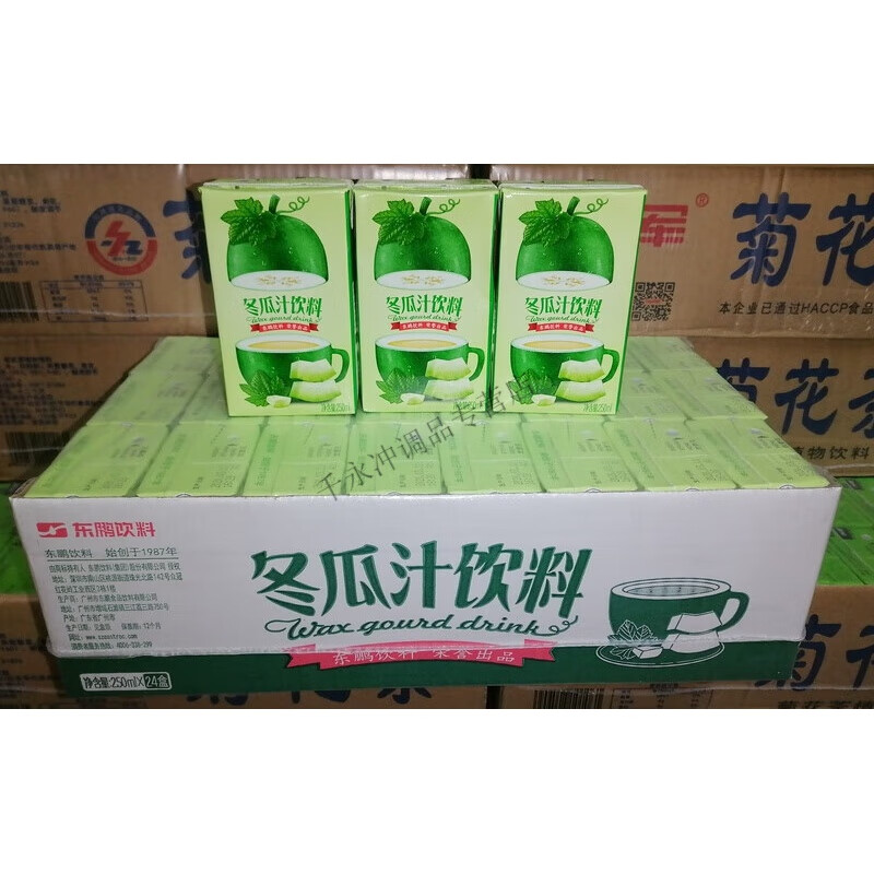 红允广东省内东鹏冬瓜汁(冬瓜茶)饮料250mlx24盒整箱 东鹏冬瓜汁