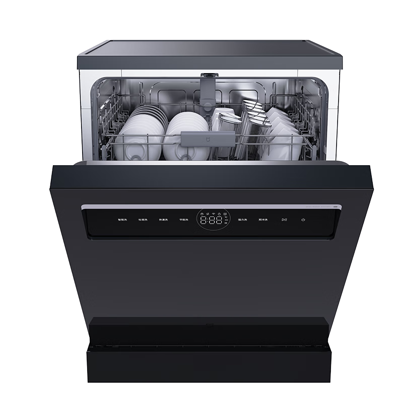 米家小米洗碗机N1 16套大容量嵌入式独立式独嵌两用智能开关门热风烘干168H长效存储
