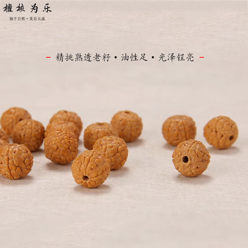 檀核为乐龙鳞纹小金刚菩提子手串 多圈108颗原桩藏式龙鳞纹佛珠文玩手持 龙鳞纹藏式小金刚10mm*108颗