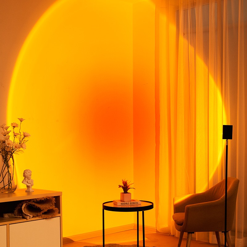 酷火日落灯落日灯网红夕阳灯氛围灯卧室落地灯客厅卧室书房床头灯投影灯沙发灯立式灯