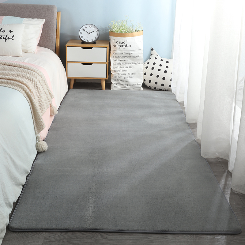 沉梦卧室地毯少女床边毯网红ins风房间客厅茶几毯阳台整铺隔音毯子 酒