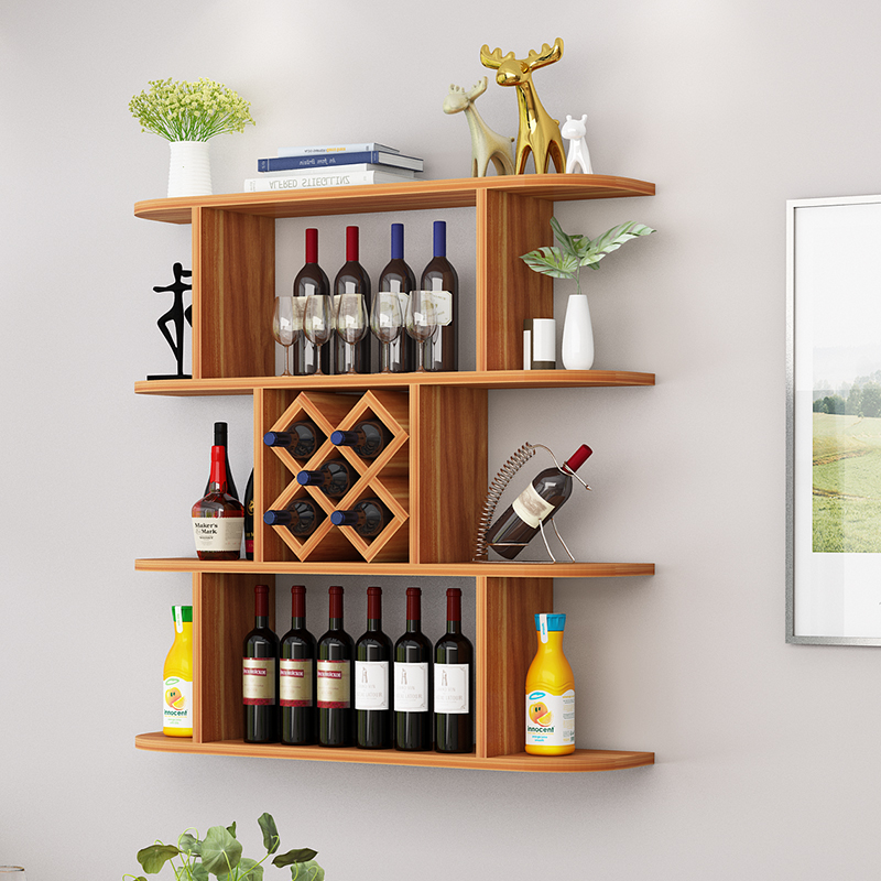 格欧式创意悬挂酒架现代简约壁挂式餐厅装饰酒柜储物柜客厅吊柜墙壁柜