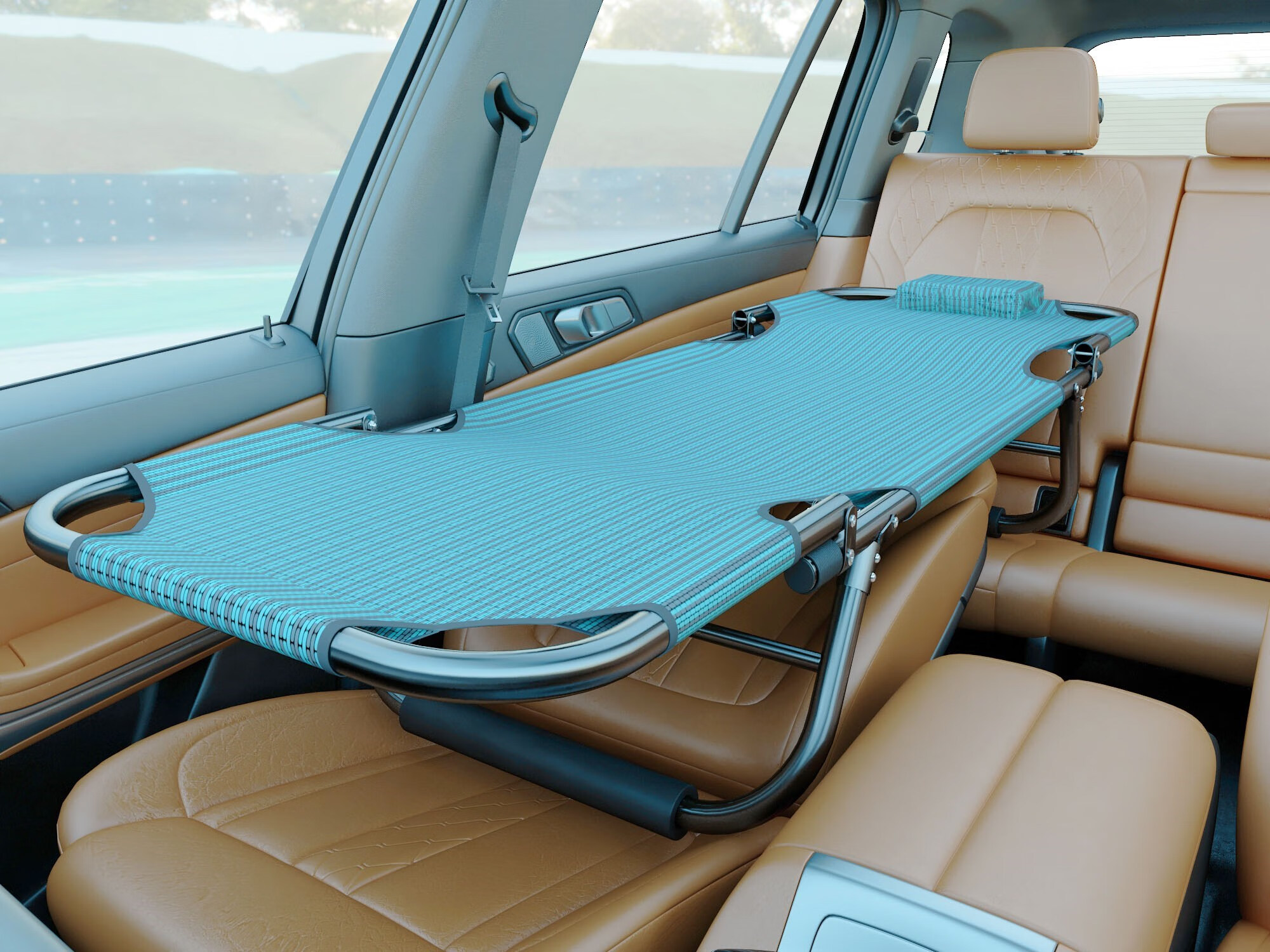 旅行鹿床车折叠板通用车载床汽车后排睡垫木板副驾驶车睡觉神器 加强