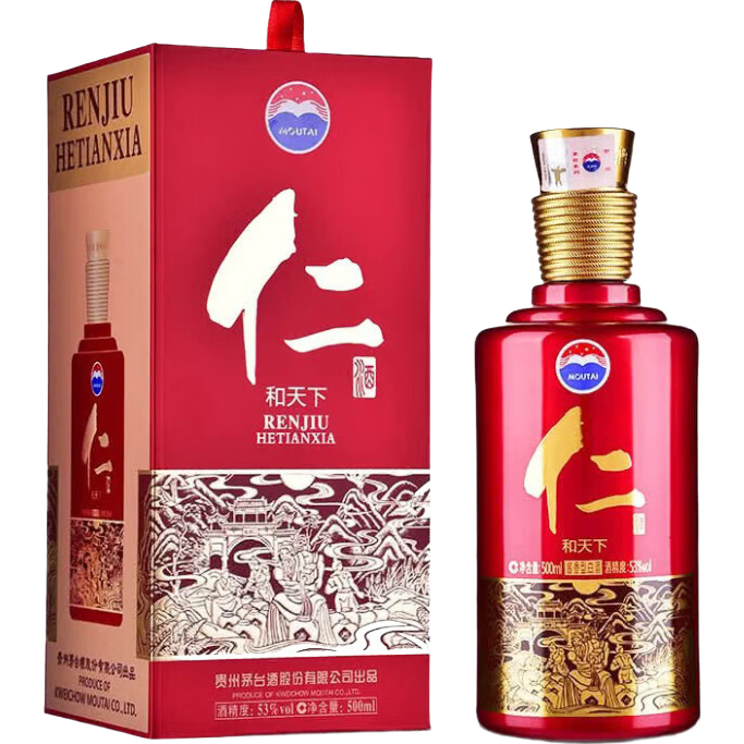 茅台（MOUTAI）仁酒 和天下 酱香型白酒 53度 500ml 单瓶装