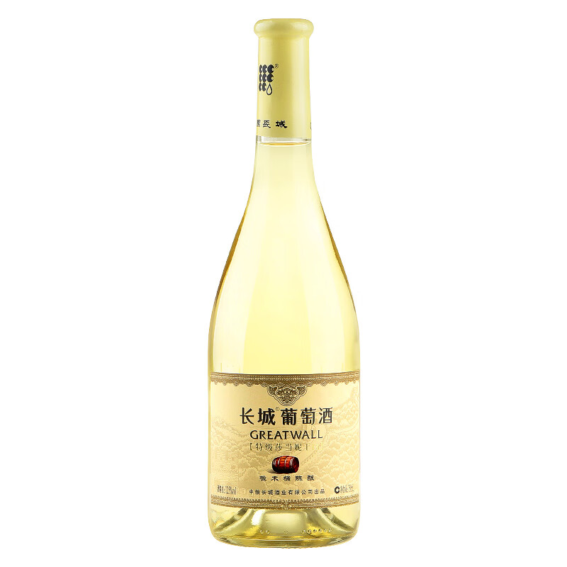 长城中粮长城特级莎当妮干白葡萄酒 橡木桶陈酿 单瓶750ml
