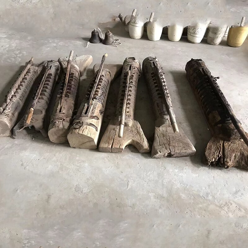 铡刀摆件 老物件铡刀老式农村旧农具老木头铸铁铡草刀农家院装饰 木