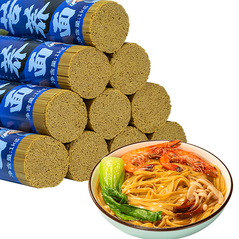 山咔咔正宗高寒苦蕎面條蕎麥粗糧雜糧掛面代餐 苦蕎面條2斤寬面