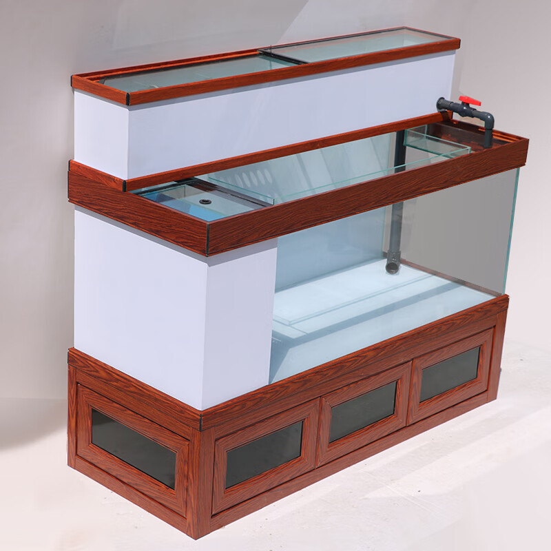 鱼缸金晶超白玻璃地缸侧滤上滤定制鱼缸免换水 1200*600*600(12mm)地