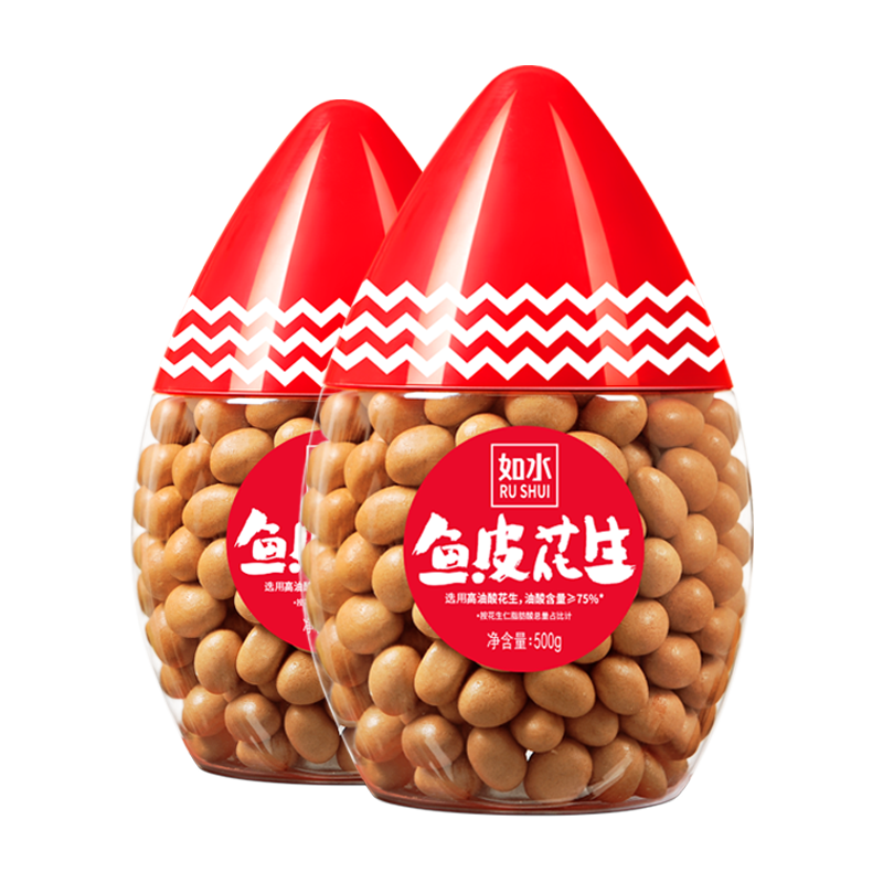 如水食品 鱼皮花生 500g