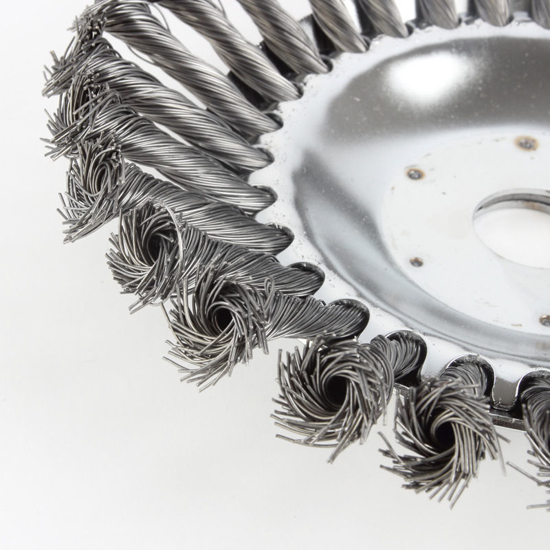 倾勤割草机配件大全碗型钢丝打草轮通用除草盘园林刀片 经济型钢丝轮6