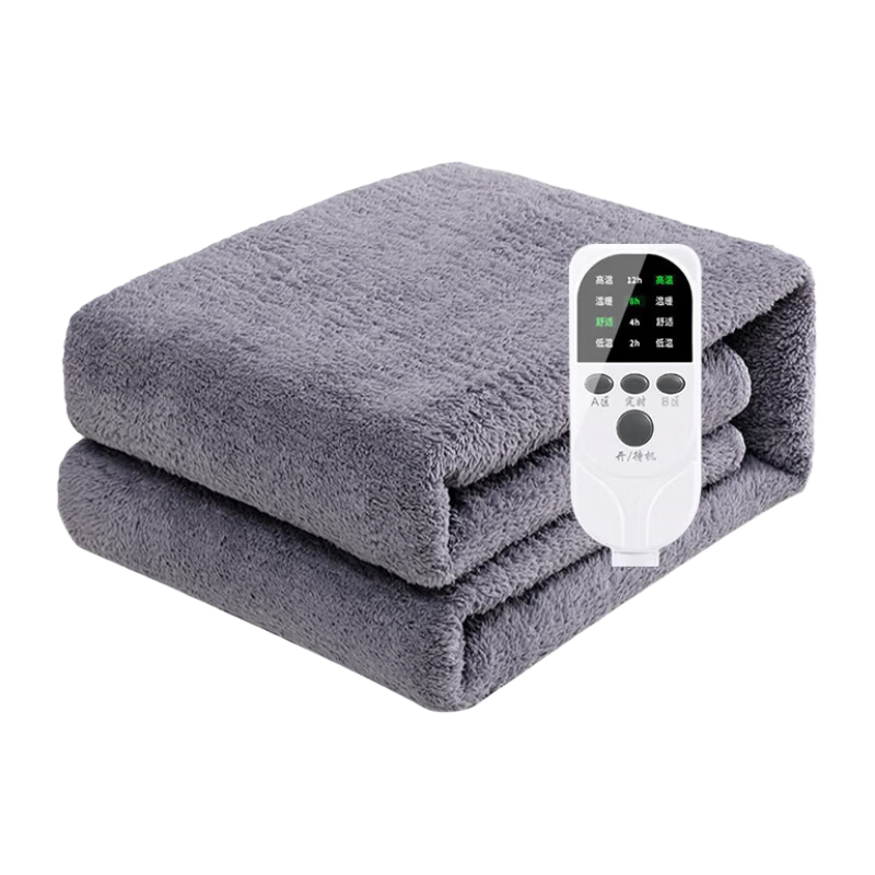 长城电热毯双人长毛绒电褥子智能自动断电家用双控安全调温除湿除螨 长毛绒双人双控长2.0米*宽1.8米