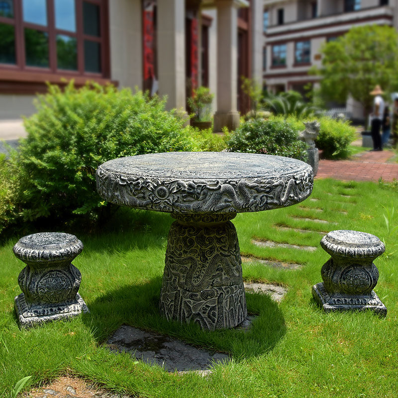 童班尼 室外人造石头石凳石桌水泥防水防晒露天茶桌椅庭院一楼茶台