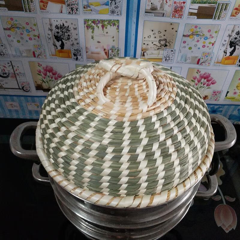 默然诺尔竹子编织锅盖灶锅竹编蒸汽草帽蒸笼大锅炖锅烫手工圆形 支持