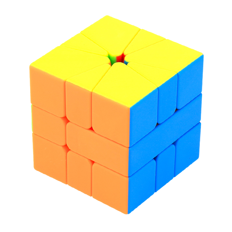 魔域文化 异形魔方玩具SQ1 三阶镜面 斜转 二阶三阶五魔方 儿童男女孩玩具顺滑比赛 SQ1 彩色