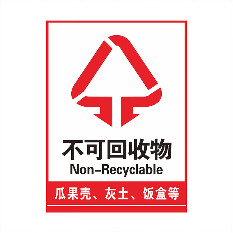 塞诗哲(saishizhe)生活环保垃圾分类贴纸可回收不可回收垃圾桶标识