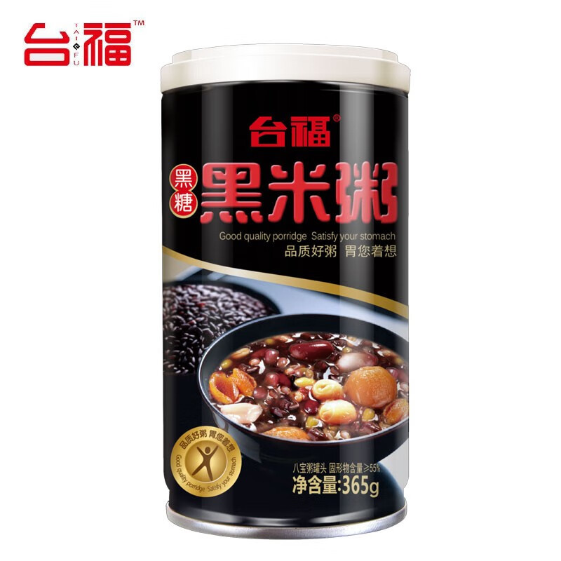 台福八宝粥罐装方便速食粥黑米桂圆莲子香米办公室加班寝室夜宵食品