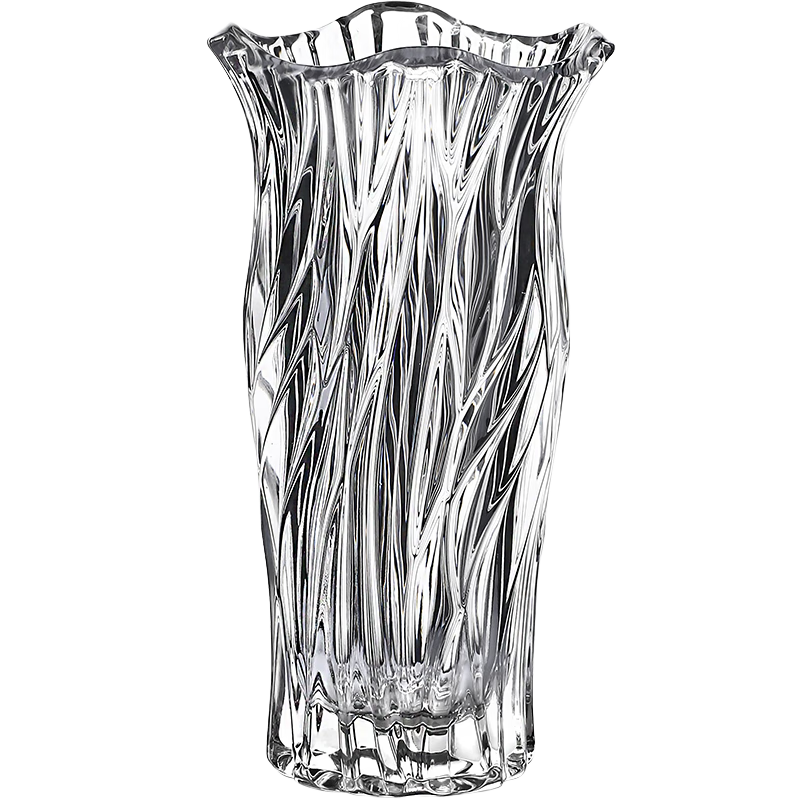 高斯（Glass）水晶花瓶玻璃插花喬遷搬家開業(yè)禮物高級(jí)感花器客廳擺件 謎域透明花瓶