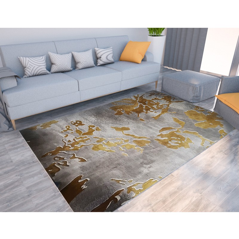 海马地毯 现代简约 客厅茶几书房地毯 新西兰羊毛手工地毯hm-12977 hm