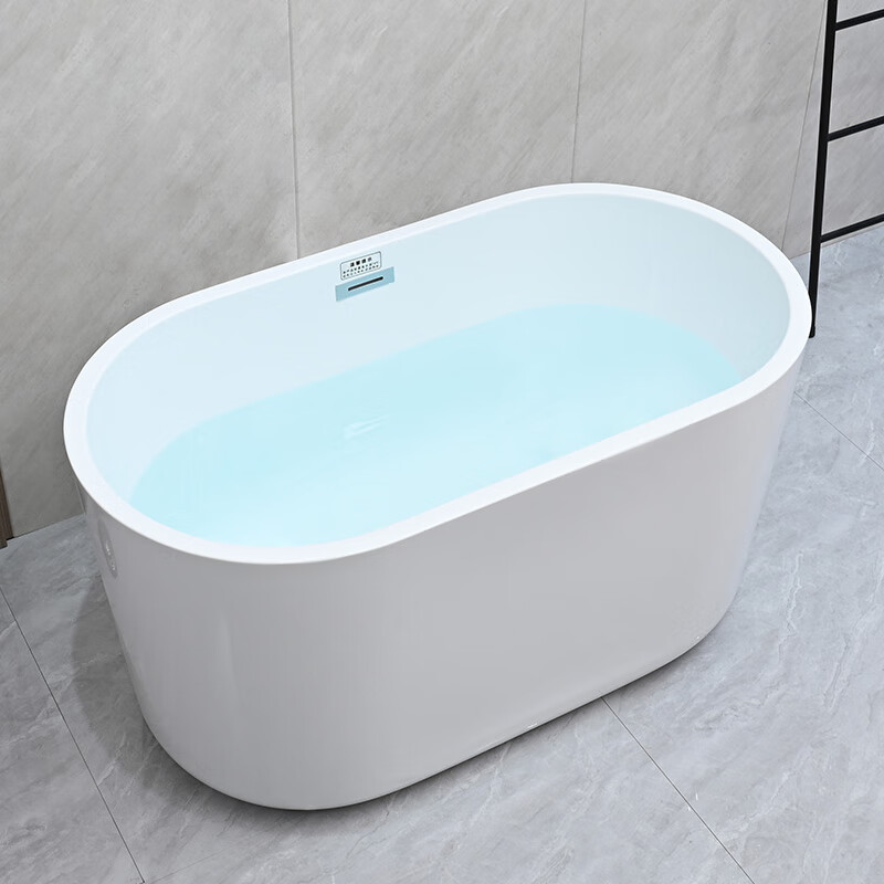 帕力美小户型坐式日式深泡家用浴缸独立泡澡可移动一米亚克力浴盆