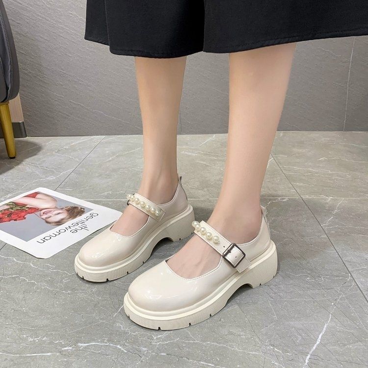 大头皮鞋少女jk圆头平底日系玛丽珍小皮鞋女复古百搭2022新款夏季仙女