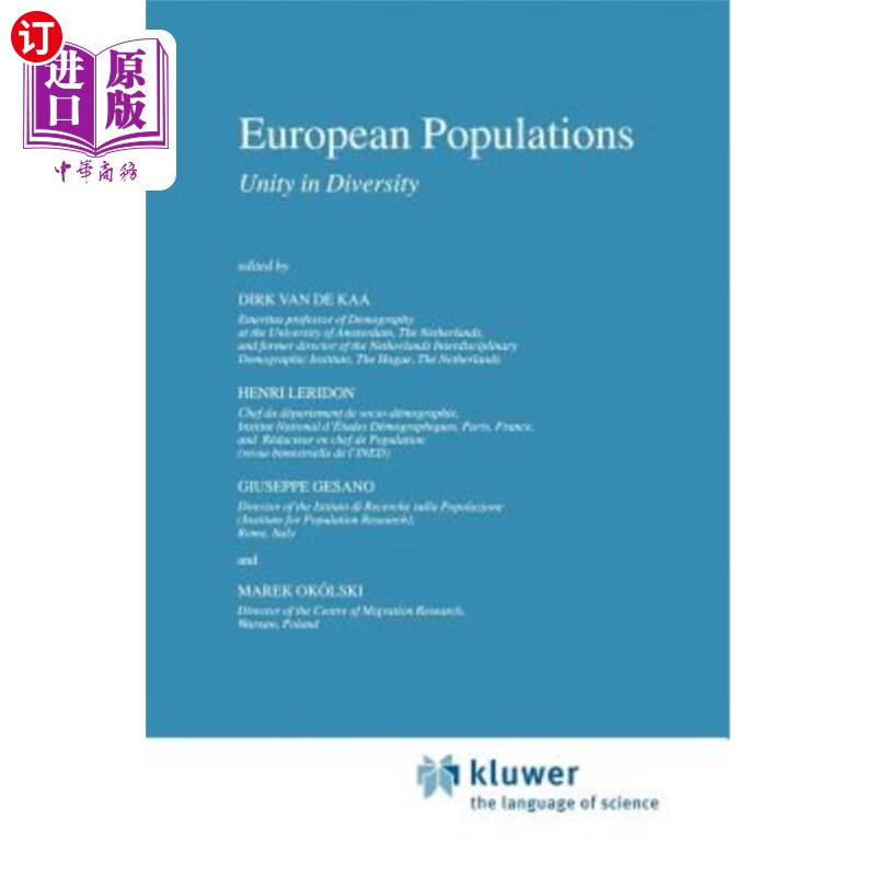海外直订european populations: unity in diversity 欧洲人口:多样性