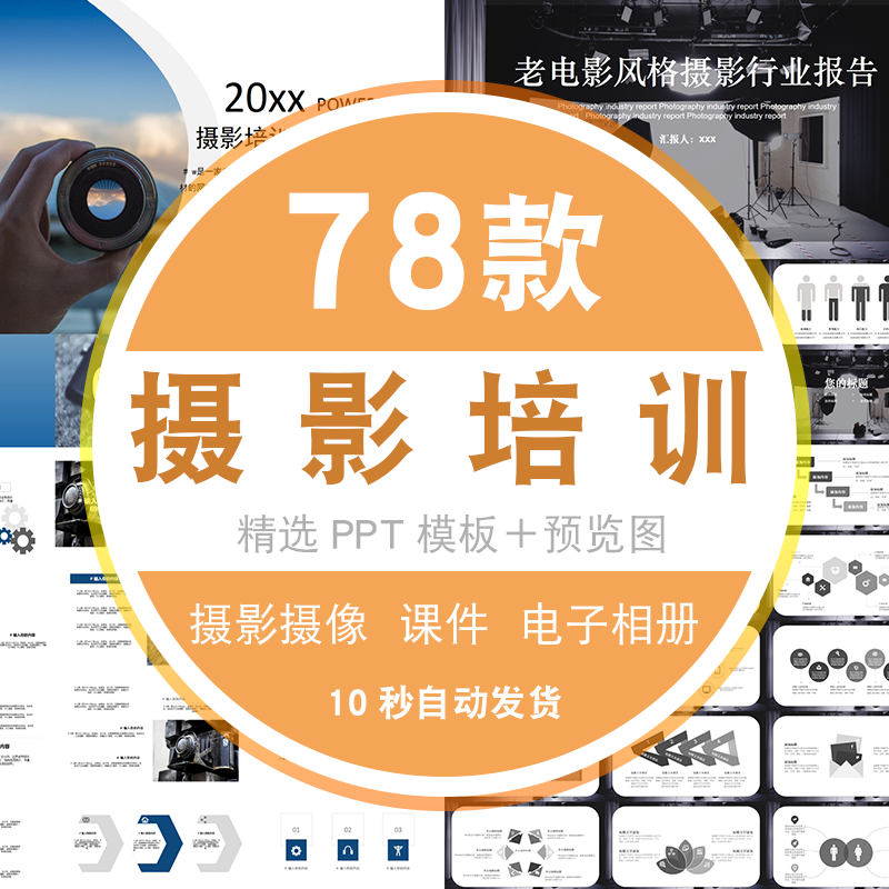 ppt模板摄像技巧基础知识电子相册摄影电影拍摄ppt模版素材 标准