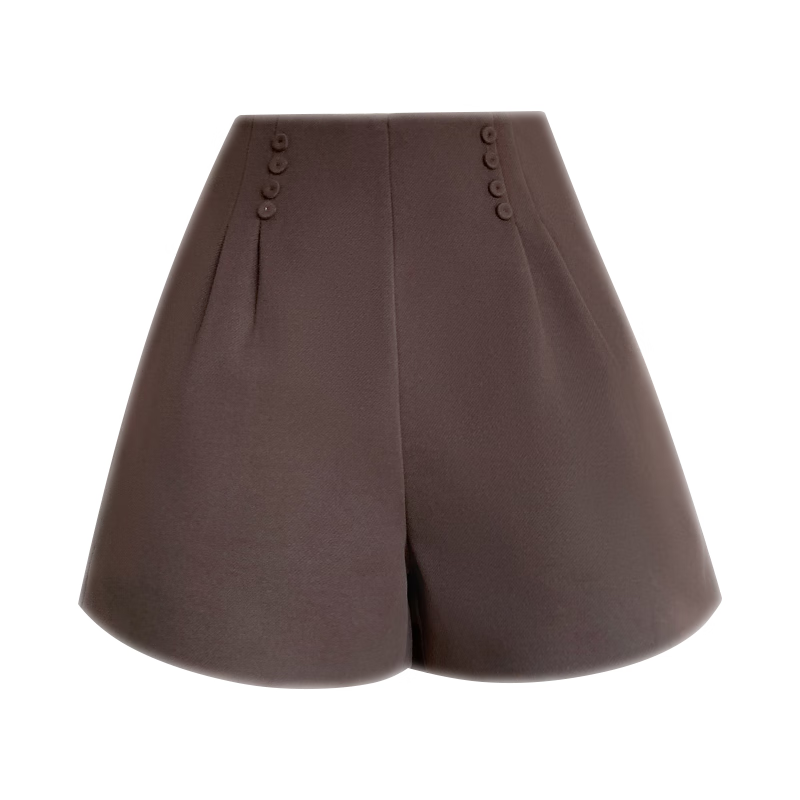 黎絮毛呢短裤女2022秋冬新款修身显瘦高腰阔腿裤外穿打底学生靴裤-价格历史走势和销量趋势分析|短裤网购商品历史价格查询