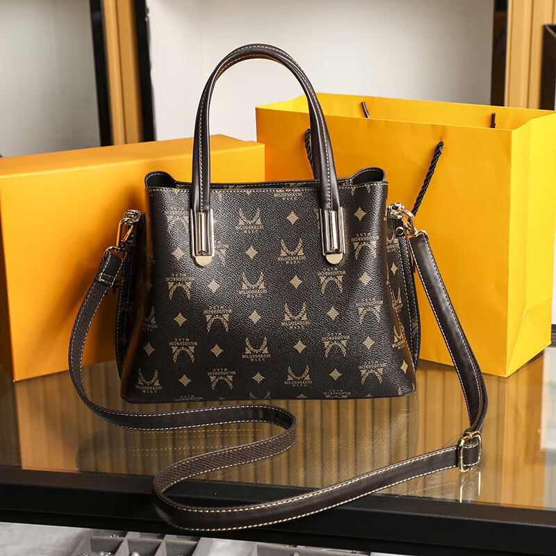 mospoke大容量手提托特包女包单肩斜挎手挽气质包包实体店 图片色