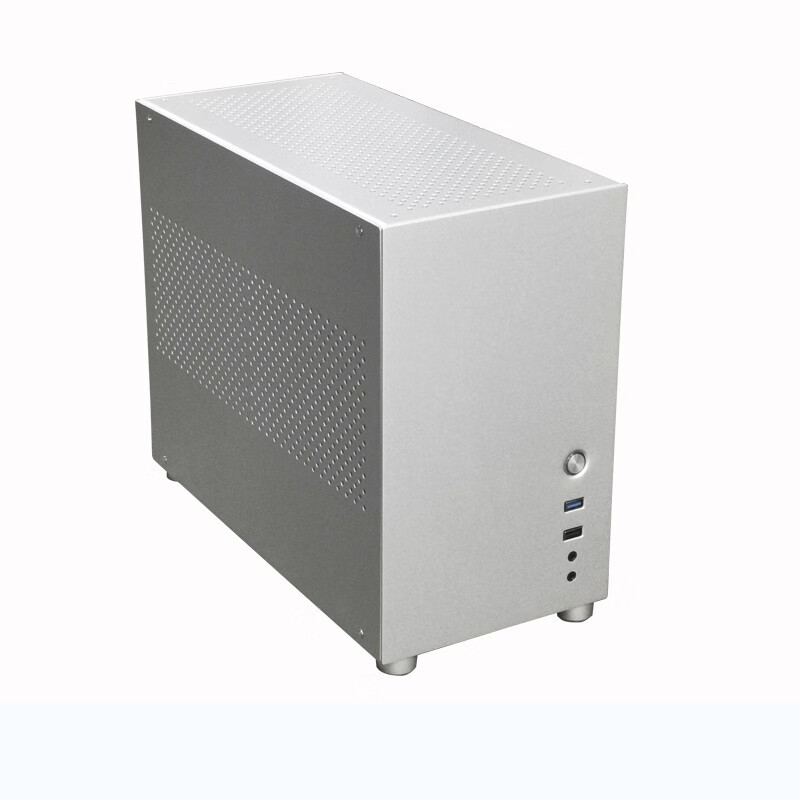 SKTC星开天HX100 PLUS手提全铝MATX台式电脑机箱ATX电源 PLUS银色双铝+ATX电源架
